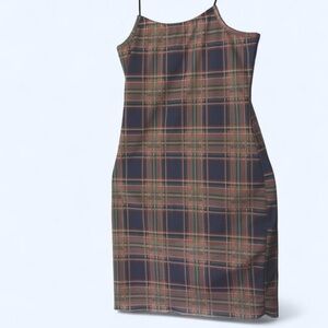 SHEIN Mini plaid blue and pink dress S